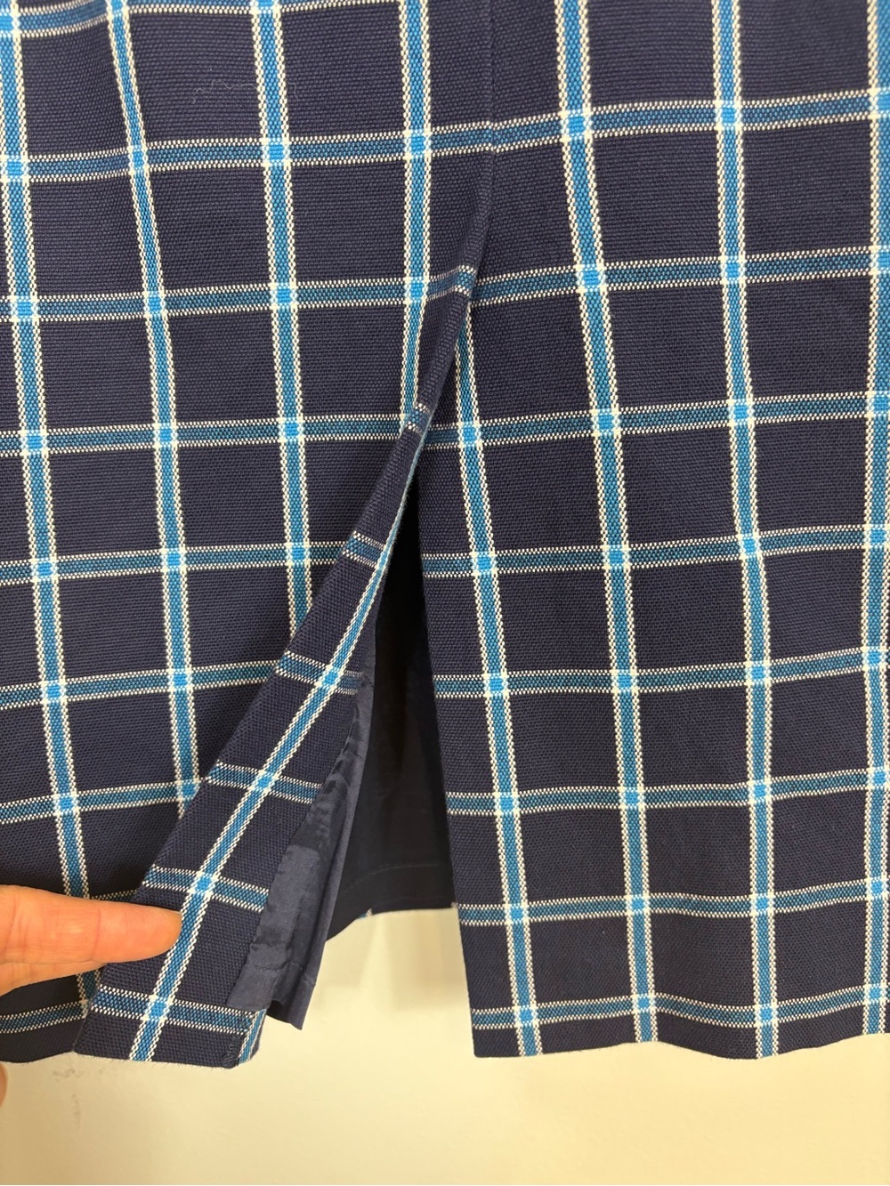 Escada‎ V-Neck Windowpane Sheath Dress - Picture 12 of 16